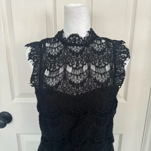 Free People Intimately Daydream Bodycon Slip Black Lace Sheath Dress - Picture 6 of 11